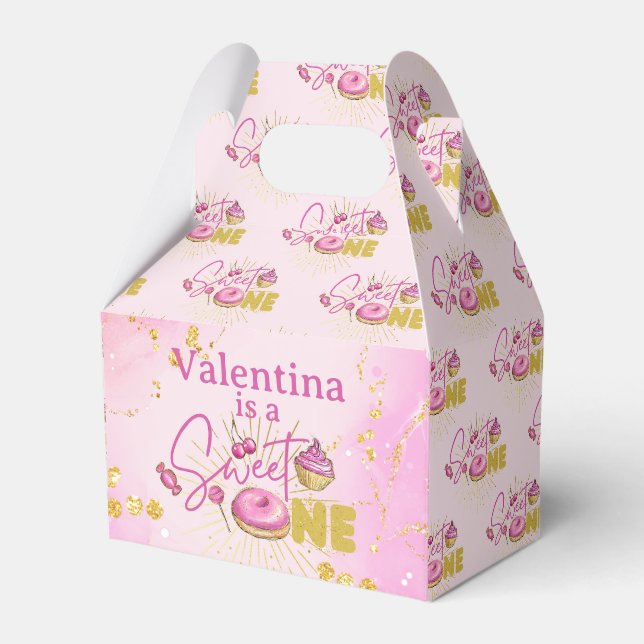 Ballotins Sweet One Rose Desserts Fille 1er anniversaire fêt (Verso)