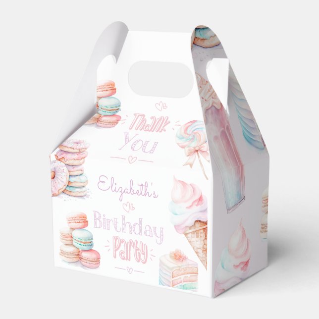 Ballotins Sweet One sucré pastel fête d'anniversaire (Verso)
