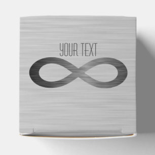 Ballotins Symbole d'infini sur la texture métallique de Faux