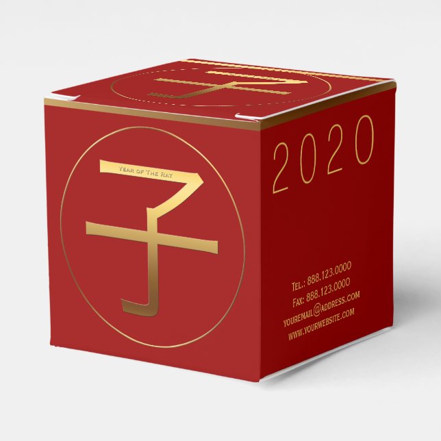 Ballotins Symbole d'or de l'année Rat 2020 Ballotin (Verso)