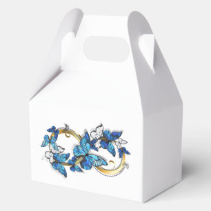 Ballotins Symbole infini de papillons Morpho bleus