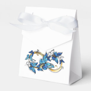 Ballotins Symbole infini de papillons Morpho bleus