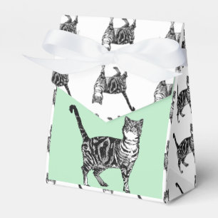 Ballotins Tabby Cat Art rose Ballotin de gâteau fête d'anniv