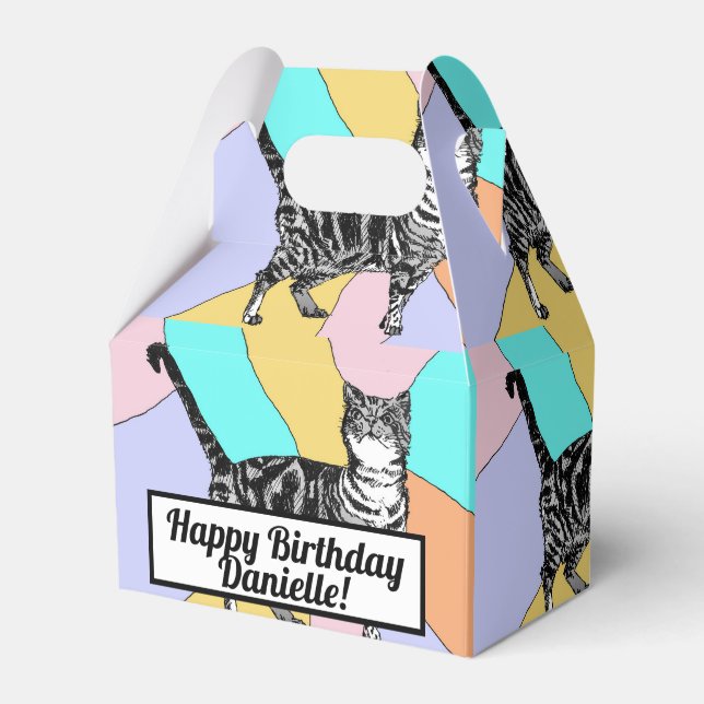 Ballotins Tabby Cat Pastel Anniversaire Chats Ballotin (Verso)