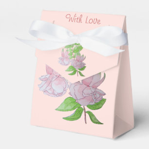 Ballotins tableau de feuille et jolies fleurs roses