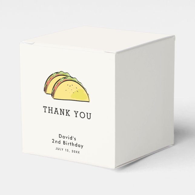 Ballotins Taco Anniversaire Simple Crème Merci (Verso)