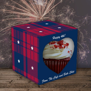Ballotins Tartan - Patriotique - Rouge Bleu Blanc Étoiles Co