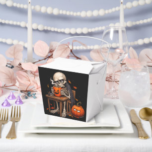 Ballotins Tasse de Squelette Buvant une Citrouille Halloween