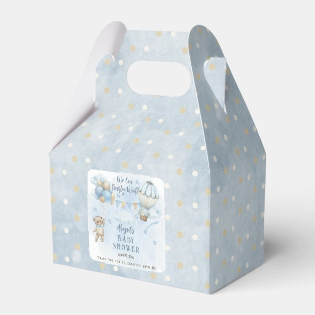 Ballotins Teddy Bear Balloons Garçon Bearly Wait Baby shower (Verso)