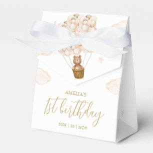 Ballotins Teddy Bear Gold Balloons fête d'anniversaire