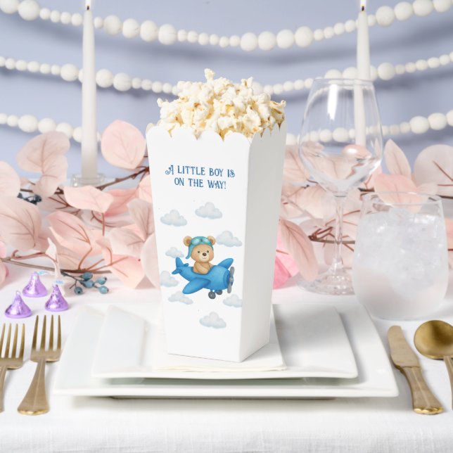 Ballotins Teddy Bear sur avion Baby shower Ballotin (Mariage)