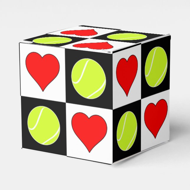 Ballotins Tennis Balls & Coeurs Boîte cadeau du joueur de te (Verso)