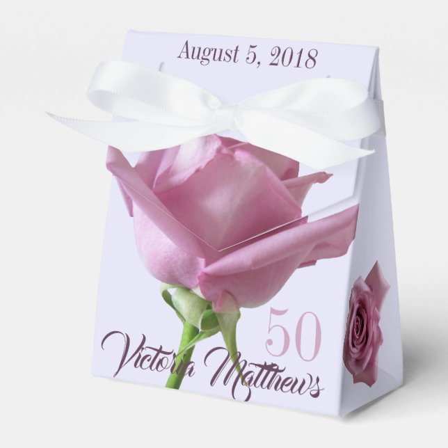 Ballotins Tente Ballotin Lavender Lilac Roses Anniversaire (Verso)