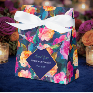 Ballotins Tente de mariage aux fleurs colorées et élégantes