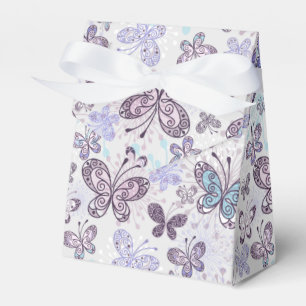 Ballotins Tente de papillons Lavendar avec Ballotin de ruban