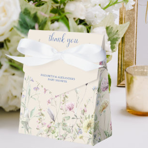 Ballotins Tente pour Baby Shower Couple Fleur Sauvage