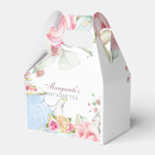 Ballotins Thé d'anniversaire floral personnalisé