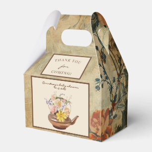 Ballotins Thé vintage Baby shower floral aquarelle