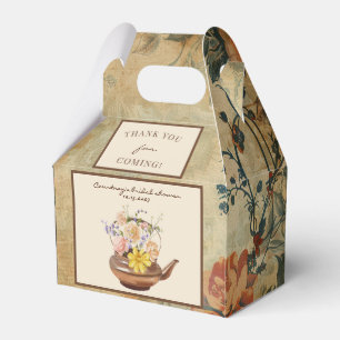 Ballotins Thé Vintage   Fête de Mariage Florale Aquarelle 