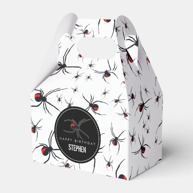 Ballotins Thème de fête d'anniversaire Red & Black Spider (Verso)