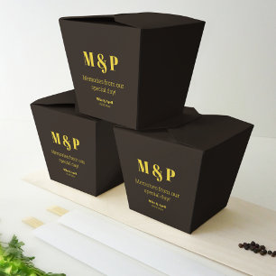 Ballotins Thème de Mariage doré noir riche