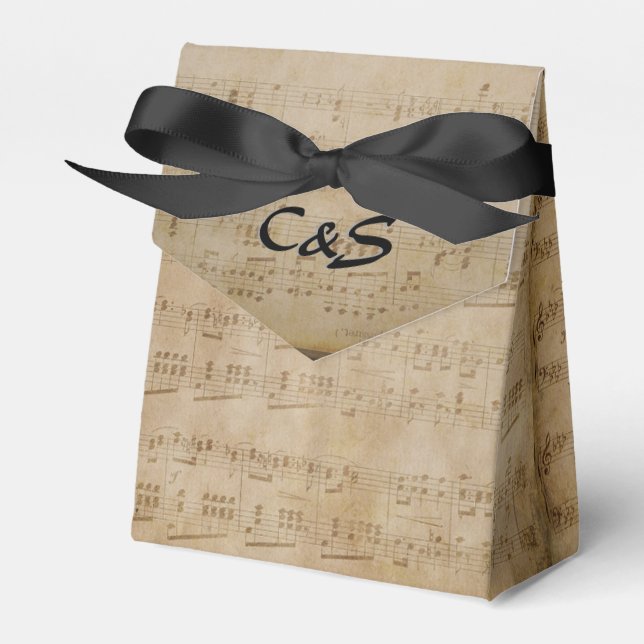 Ballotins Thème Musique Monogramme Ballotin (Verso)