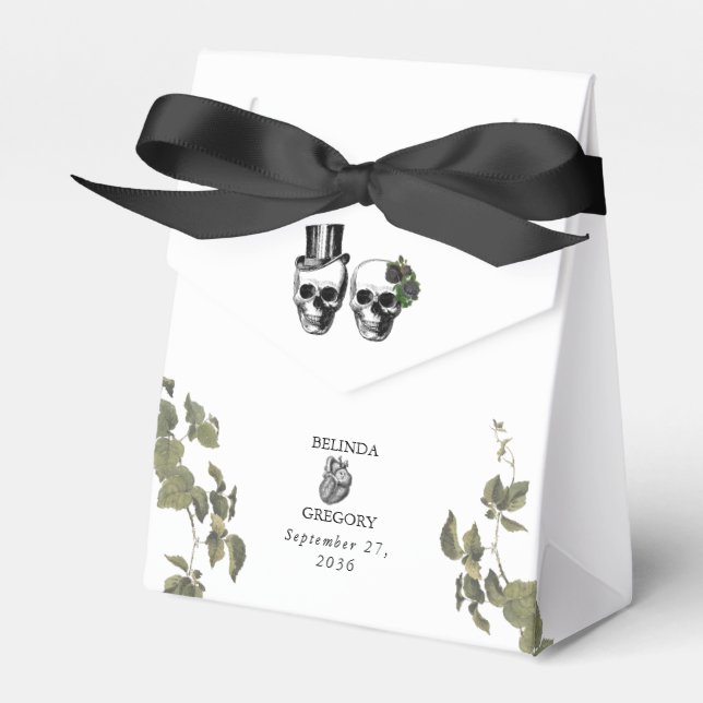 Ballotins Til Death Coeur gothique Mariage des crânes florau (Verso)