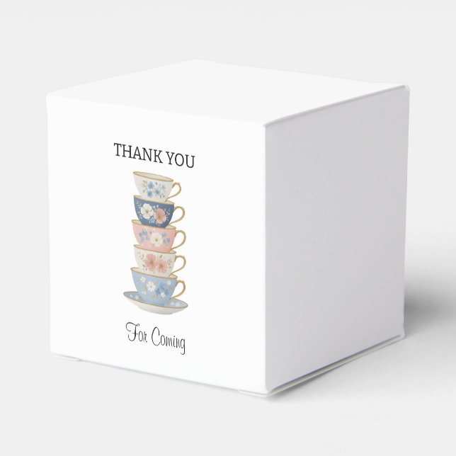 Ballotins Time for Tea Bridal Shower Favor Boxes (Arrière)