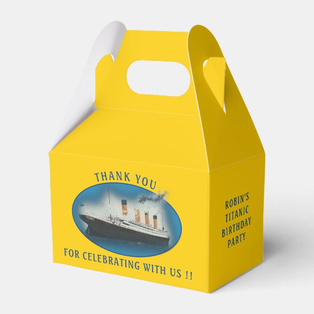 Ballotins Titanic Birthday Yellow RMS White Star Line Ship (Verso)