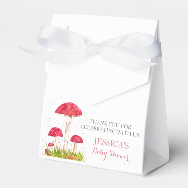 Ballotins Toadstool Champignon Aquarelle Baby shower mou (Verso)