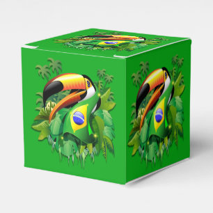Ballotins Toco Toucan avec drapeau brésilien