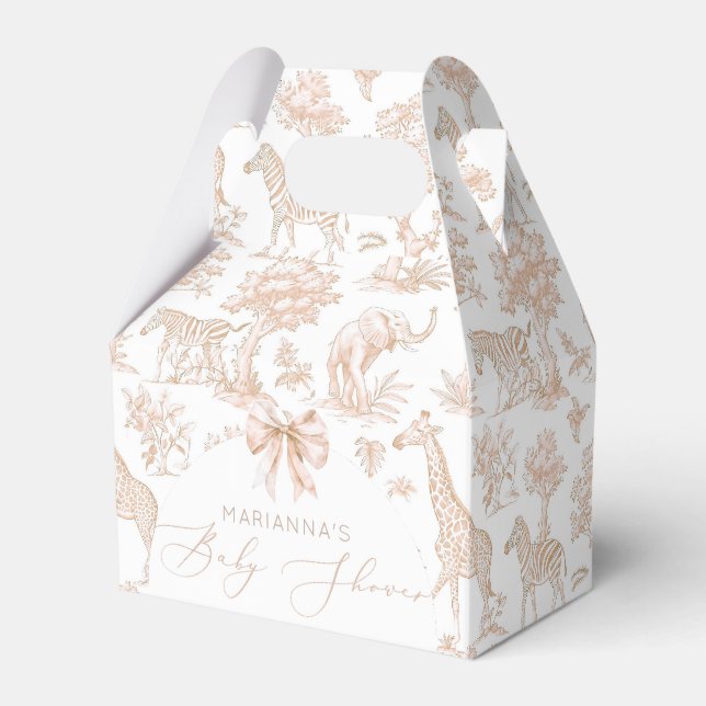 Ballotins Toile de Jouy Animaux Safari Boho Sexe neutre (Verso)