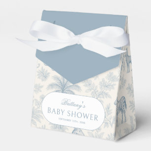 Ballotins Toile De Jouy Safari Animaux Blue Boy Baby shower