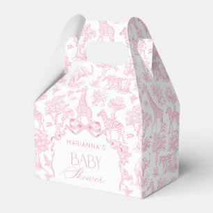 Ballotins Toile de Jouy Safari animaux Pink Bow élégant