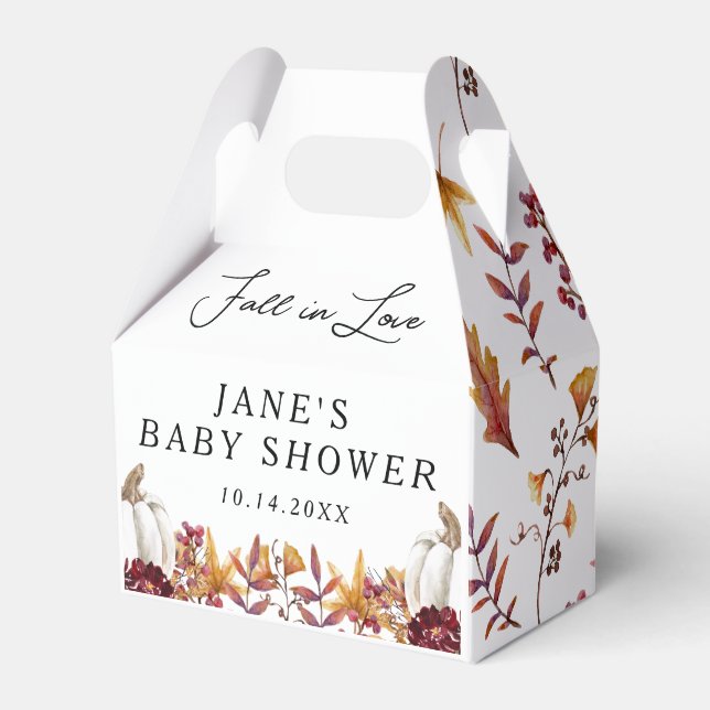 Ballotins Tombe en amour Baby shower Citrouille blanc (Verso)