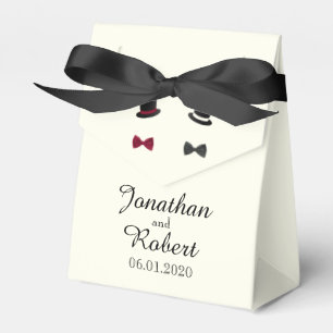 Ballotins Top Chapeaux et Bow Cravates Gay Wedding Favor Box
