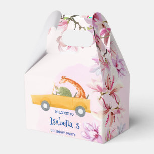 Ballotins Tortue mignonne Giraffe Fleur tropicale Fête d'ann