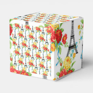 Ballotins Tour Eiffel floral de Paris sur le blanc