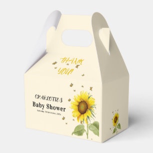 Ballotins Tournesol d'aquarelle avec Baby shower de papillon