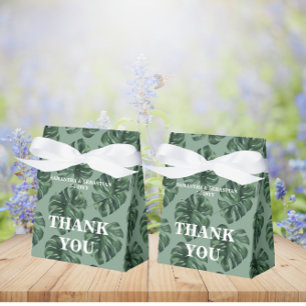 Ballotins Tropical Leaf Monstera Greenery Wedding boîte de f