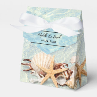 Ballotins Tropical Ocean Beach Seashell Wedding Favor Box