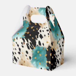 Ballotins Turquoise Black Cream Gold Western Cowhide