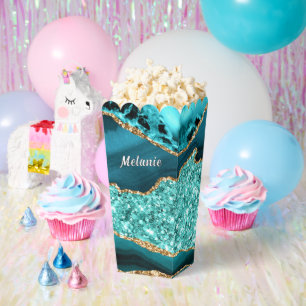 Ballotins Turquoise Blue Gold Parties scintillant Nom person