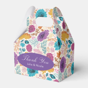Ballotins Turquoise Purple Jaune Fleurs de prairie de printe