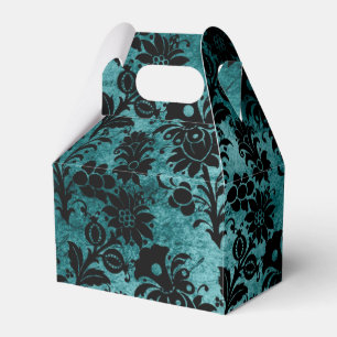 Ballotins Turquoise victorien antique et Damas noir