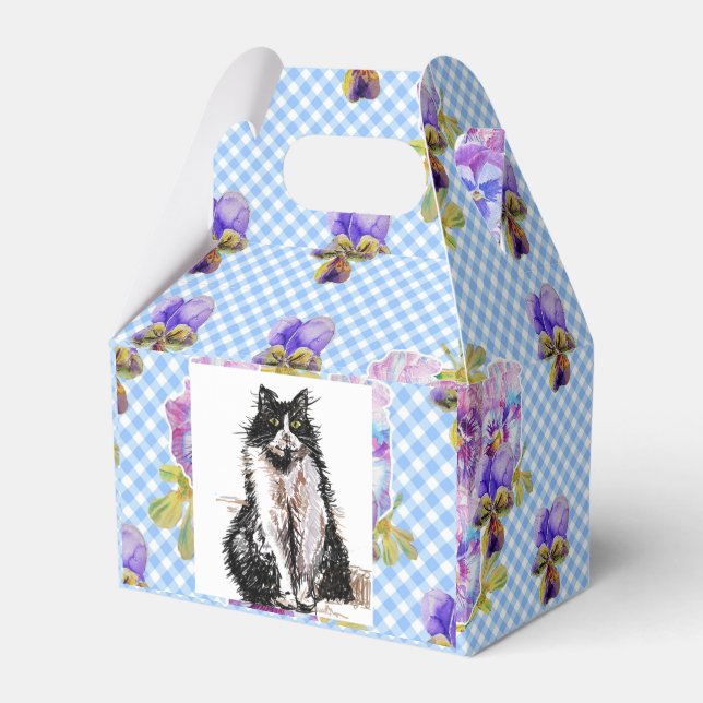 Ballotins Tuxedo Cat Love You Black and White Cats Cake Favo (Verso)