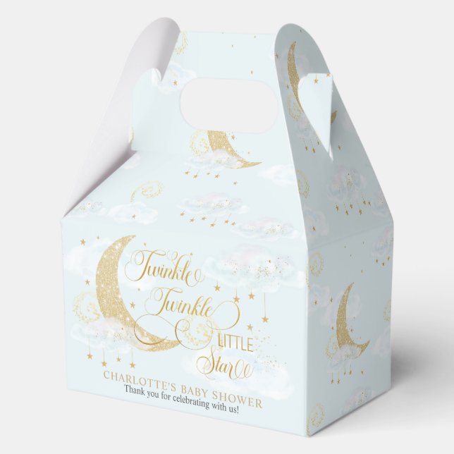Ballotins Twinkle Little Star Baby shower bleu Anniversaire (Verso)
