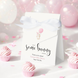Ballotins Un Baby shower Bunny Pink Bow Balloon Bunny