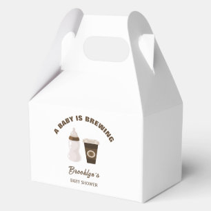 Ballotins Un Bébé brasse du café Baby shower Brown blanc