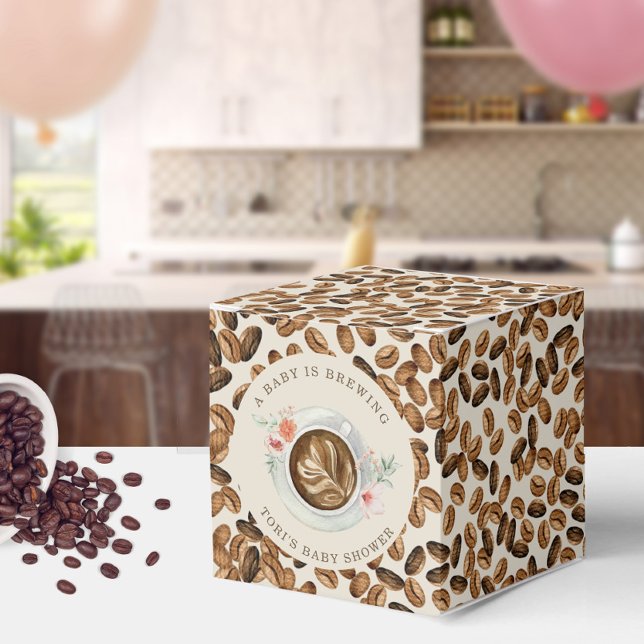Ballotins Un Bébé Brasse Du Café Glacé Baby shower Floral (Créateur téléchargé)